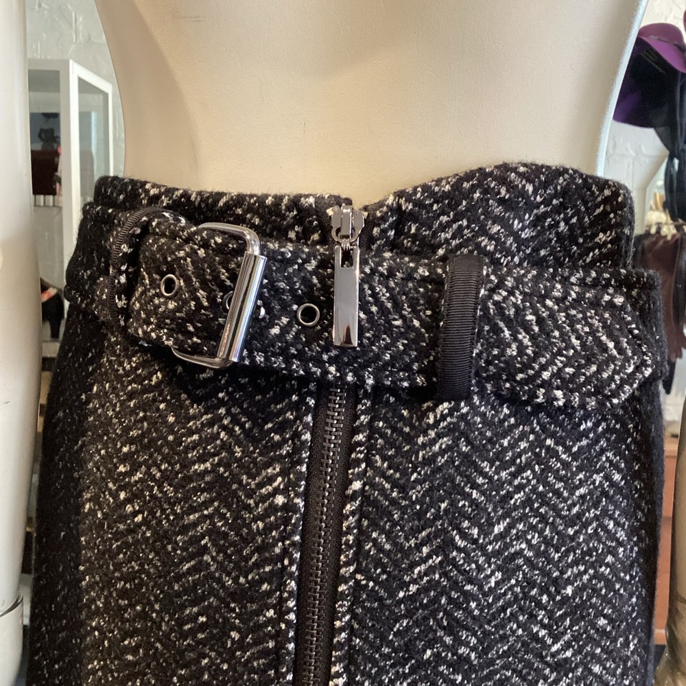 Tony Burch Black Herringbone Skirt - Picture 5 of 14